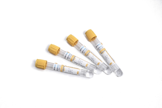 Safety Blood Sampling Gel Clot Activator Tube Golden Cap 13*75mm 13*100mm