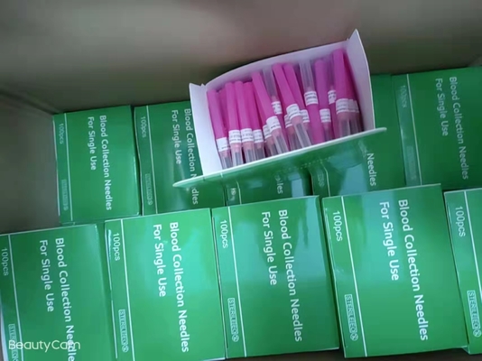 Steriled Pink Green Blue Disposable Blood Collection Needle 18g-23G