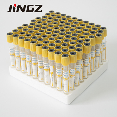 Safety Blood Sampling Gel Clot Activator Tube Golden Cap 13*75mm 13*100mm