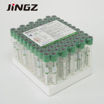 Green Lithium Heparin Tube Blood Sampling Tube Vacuum Tube For Single Use