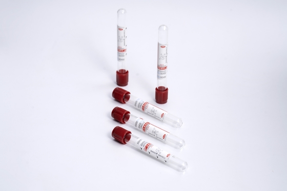 Plain No Addictive Blood Sample Collection Tube Red Cap 2-10ml