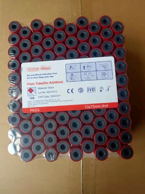 OEM ODM Label Blood Sample Collection Tube Red Top Tube No Additive