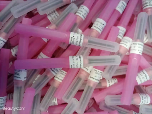 18G Pink Pen Type Blood Collection Needle Multi Sample EO Gas Sterilization