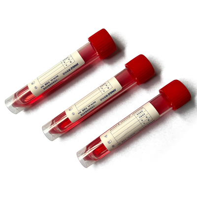 Red Cap 10ml Specimen Swab Transport Tube With 3ml Solution