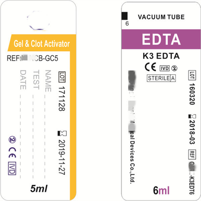 50-60mic PRP Blood Tube Labels Medical Label Stickers 10000pcs/Roll