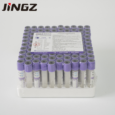 Purple Top K2 EDTA Tube Vacuum Blood Collection Bottles 2-10ml Glass Plastic