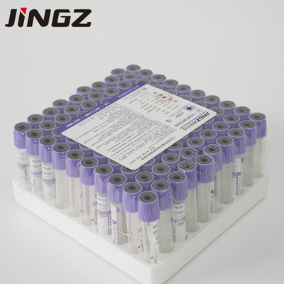 5-7ml Coagulant K3 EDTA Blood Collection Tube Lavender Top 100pcs/Tray