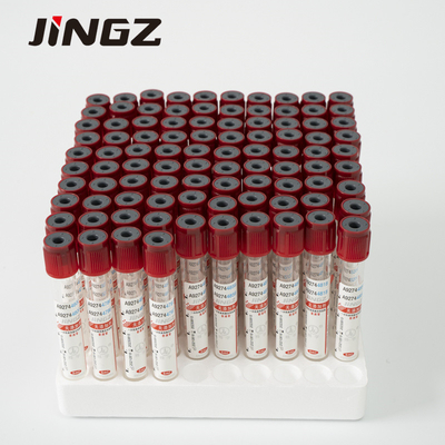 Plain No Addictive Blood Sample Collection Tube Red Cap 2-10ml