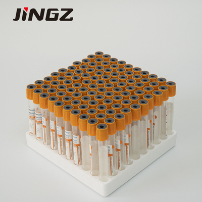 2-10ml Blood Specimen Collection Tubes Serum Clot Actiavtor Orange Vacuum