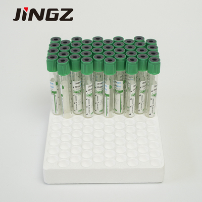 Lithium Heparin Tube Blood Sample Collection Tube Green Cap 2-10ml Glass Plastic