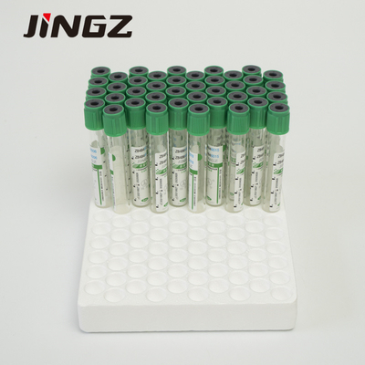 Lithium Heparin Tube Blood Sample Collection Tube Green Cap 2-10ml Glass Plastic