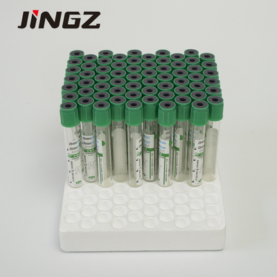 2-5ml Glass Plastic Blood Sample Collection Tube Green Lithium Heparin Vacuum