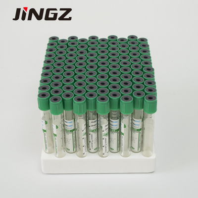 2-5ml Glass Plastic Blood Sample Collection Tube Green Lithium Heparin Vacuum