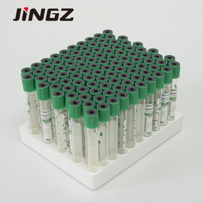 Lithium Heparin Tube Blood Sample Collection Tube Green Cap 2-10ml Glass Plastic