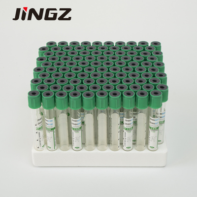 Lithium Heparin Tube Blood Sample Collection Tube Green Cap 2-10ml Glass Plastic