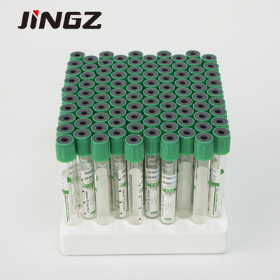 Green Lithium Heparin Tube Blood Sampling Tube Vacuum Tube For Single Use