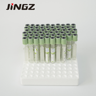 ISO9001 Light Green Cap Blood Sample Collection Tube 13×75mm