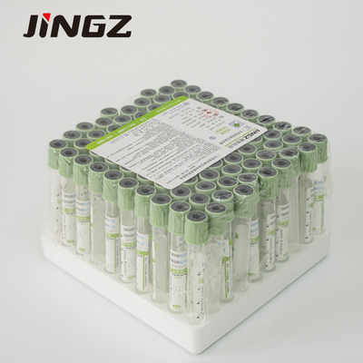 Plastic Blood Sample Collection Tube 13×75mm 4ml Sodium Heparin Vacuum