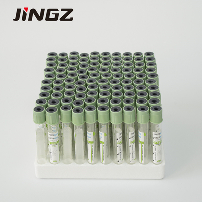 ISO9001 Light Green Cap Blood Sample Collection Tube 13×75mm