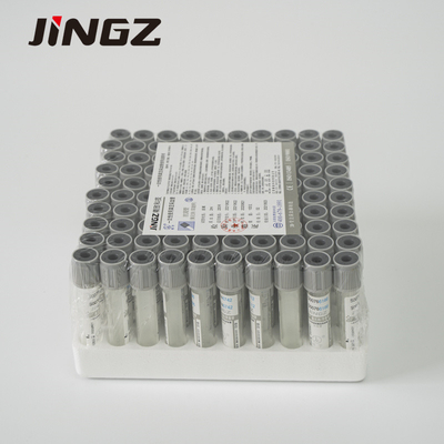 2ml PET Gray Sodium Fluoride In Blood Collection Tubes Anticoagulant 13*75mm