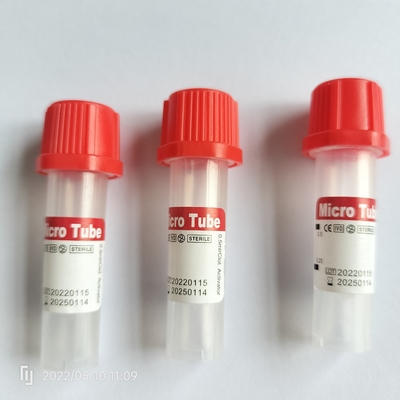 CE ISO13485 Pediatric Micro Blood Collection Tube 11*45mm For Geriatriatric Patient