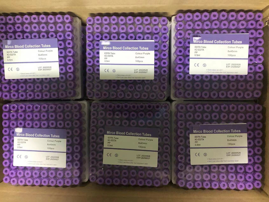 Non Vacuum Micro EDTA Tubes Pediatric micros PP 0.25ml