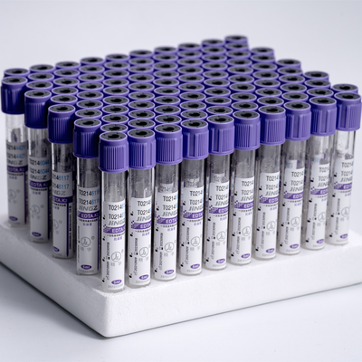 K3/K2 EDTA Tube Lavender Cap Vacuum Blood Collection Tube 0.5-10ml Glass Plastic