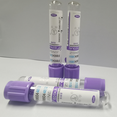 Single Use K2 EDTA Vacuum Purple Top Lab Tube 13×75mm Size