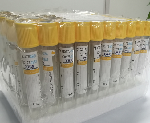 Disposable 6ml Plastic Gel Clot Activator Tube For Blood Collection 13*100mm