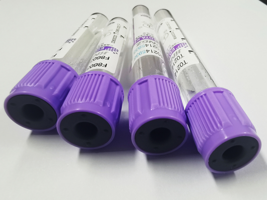 13*75mm K3 EDTA Blood Collection Tube Lavender Top Vacuum