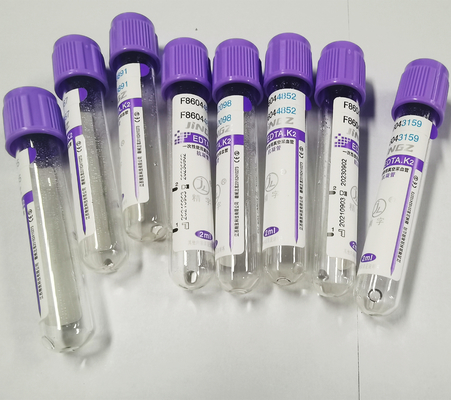 Medical Vacuum K3 EDTA Vial Lavender Top Blood Collection Tube ISO13485 Mark