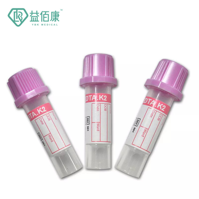 JINGZ 0.25ml-10ml Micro K3 EDTA Blood Collection Tube With Colour Coded Caps