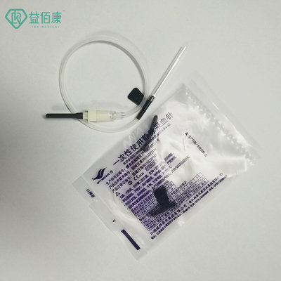 22G Black Blood Collection Butterfly Needle With One Wing Individual Package