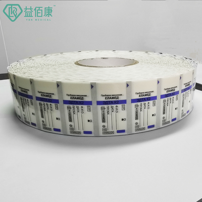 50*19mm Medical Blood Tube Labels 50-60mic Thickness Roll Packing
