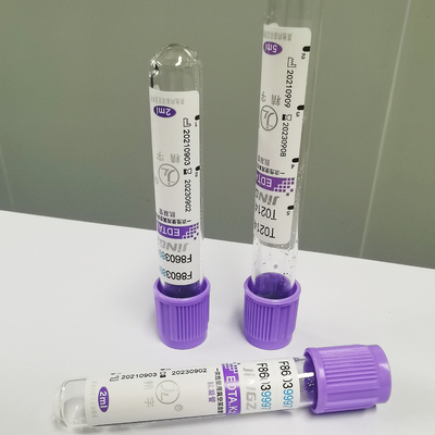 CE ISO Certified  K3 Edta Vacuum 0.5ml-10ml Purple Top Test Tube
