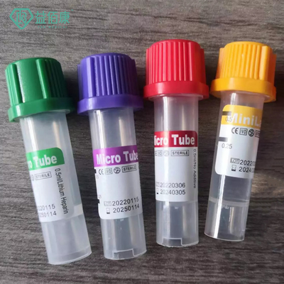 0.5ml PP Disposable Specimen Collection Tube Lavender Micro Tube Infant Use