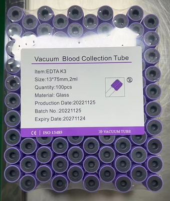 Press Cap K3 EDTA Blood Collection Tube Sterile Vacuum Tube 2ml