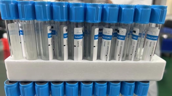 OEM 100pcs/Rack Blood Test Bottle Addictive Clot Activator/Sodium Citrate/Heparin/Fluoride