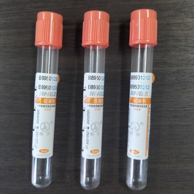 Red Coagulation Tube With Clot Activator 4ml Glass Pet Vacuum Tube
