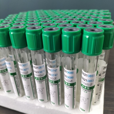 Vacuum Blood Test Vial Lithium Heparin Tube OEM Label 100pcs Pack 1-10ml