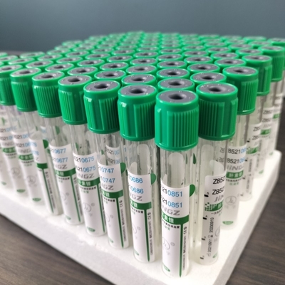 Vacuum Blood Test Vial Lithium Heparin Tube OEM Label 100pcs Pack 1-10ml