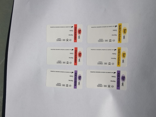 Customized Blood Tube Labels With Bar Code Medical Collection Tube Lables
