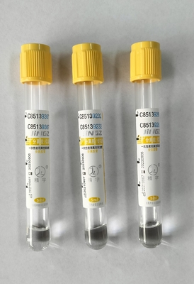 JINGZ Medical Vacuum Blood Collection Tube 2-10ml Gel Clot Activator Tube With Yellow Top