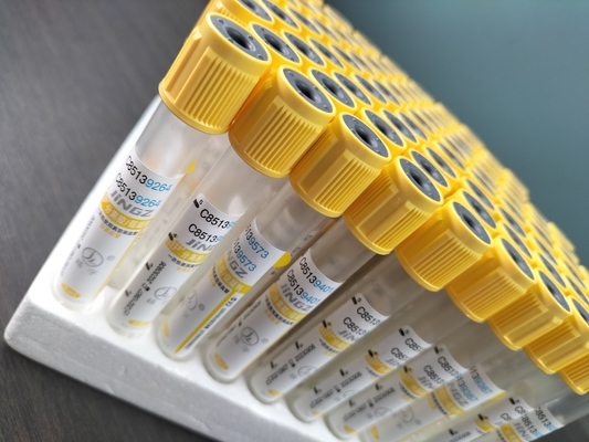 JINGZ Medical Vacuum Blood Collection Tube 2-10ml Gel Clot Activator Tube With Yellow Top