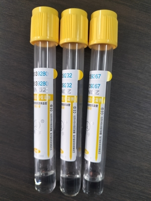 Medical Gel And Clot Activator Golden Blood Sampling Tubes With CE 2ml-10ml