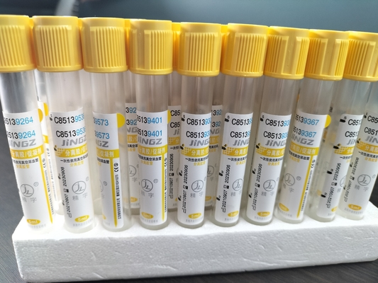 Medical Gel And Clot Activator Golden Blood Sampling Tubes With CE 2ml-10ml