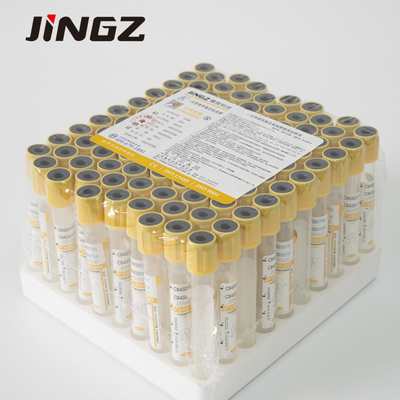 Medical Vacuum Blood Collection Gel Clot Activator Tube With Yellow Top