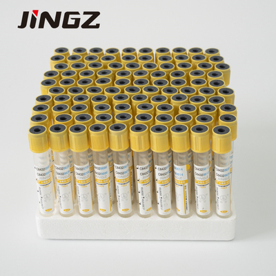 Medical Vacuum Blood Collection Gel Clot Activator Tube With Yellow Top