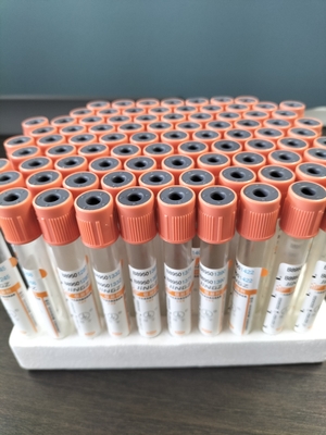 Orange Or Red Cap Pro-coagulation Tube With Clot Activator 4ml 5ml 6ml Blood Test Tube