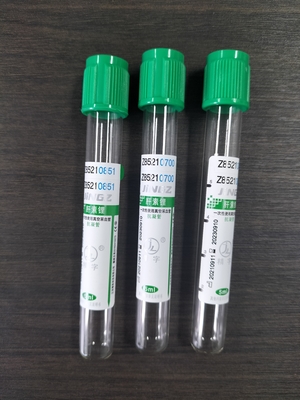 Green Cap 2ml-10ml Sodium Heparin Tube For Medical Blood Collection Test Tube